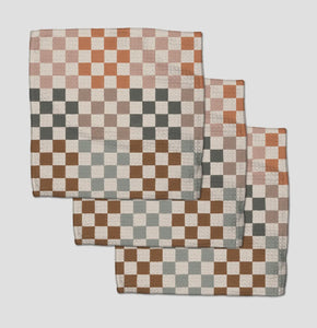 Autumn Checkers Dishcloth Set