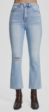 Load image into Gallery viewer, Super High Rise Straight Jean with Raw Hem
