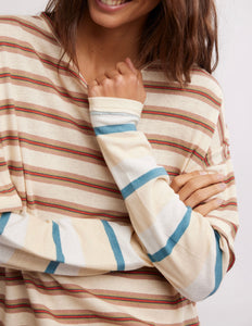 Nina Stripe Long Sleeve in Neutral Combo