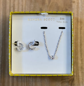 Kendra Scott Cailin Necklace & Cailin Huggie Gift Set