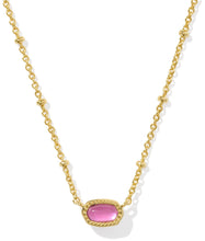 Load image into Gallery viewer, Kendra Scott Mini Elisa Gold Satellite Pendant Necklace in Azalea Illusion
