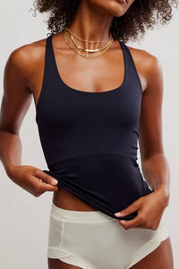 Clean Lines Racerback in Black