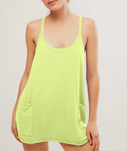 Hot Shot Mini Dress in Sour Citrus