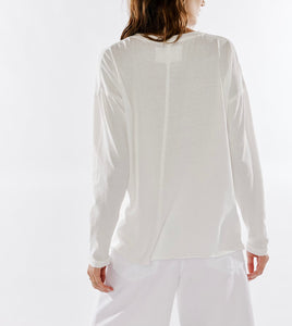 Nina Tee Long Sleeve in Ivory