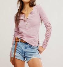 Load image into Gallery viewer, Our Song Henley Cuff in Candied Lilac
