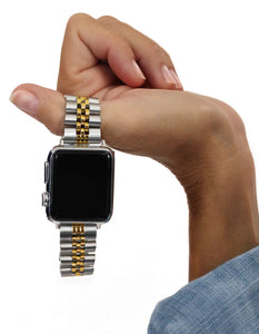 Quinn Apple Watch Band - Silver/Gold