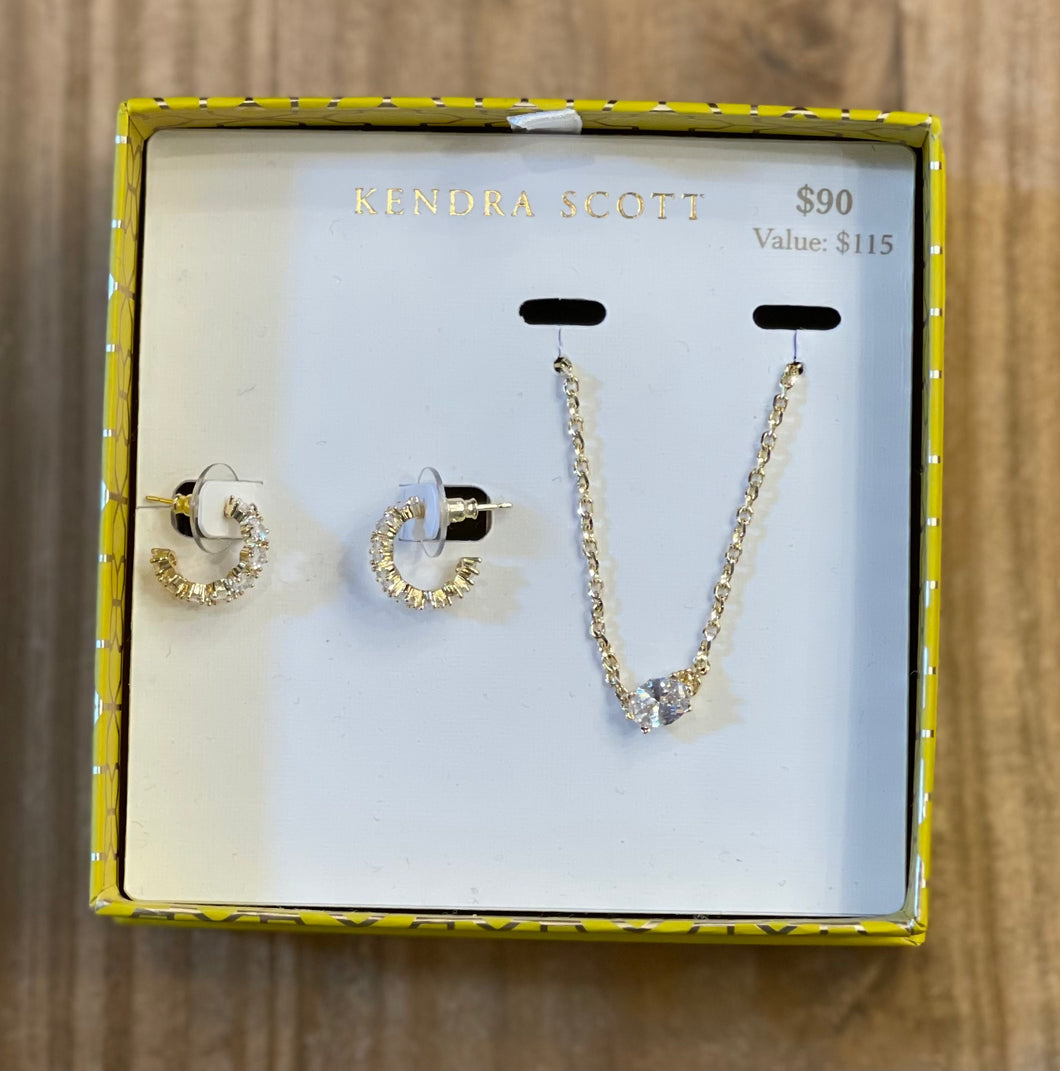 Kendra Scott Cailin Necklace & Cailin Huggie Gift Set