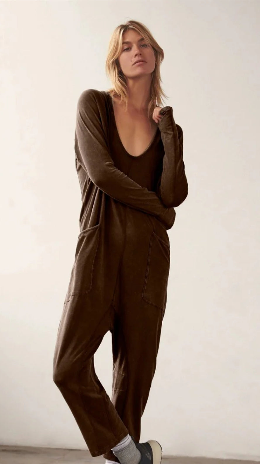 Hot Shot Long Sleeve Onesie in Dark Espresso