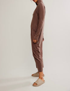 Hot Shot Long Sleeve Onesie in Dark Espresso