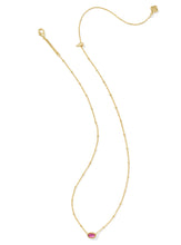 Load image into Gallery viewer, Kendra Scott Mini Elisa Gold Satellite Pendant Necklace in Azalea Illusion
