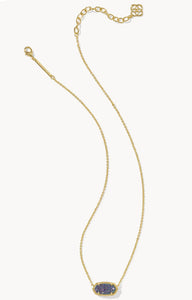 Kendra Scott Gold Elisa Necklace in Multi Drusy