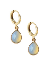 Load image into Gallery viewer, Opalite Huggie Hoop Earrings
