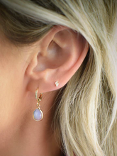 Load image into Gallery viewer, Opalite Huggie Hoop Earrings
