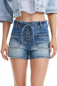 Maya High Rise Casual Denim Shorts