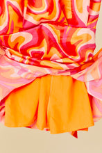 Load image into Gallery viewer, Swirl Print Satin Halter Mini Dress
