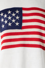 Load image into Gallery viewer, Stars &amp; Stripes Embroidered Sweater in Ivory
