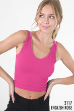 Load image into Gallery viewer, V-Neck Ribbed Crop Tank
