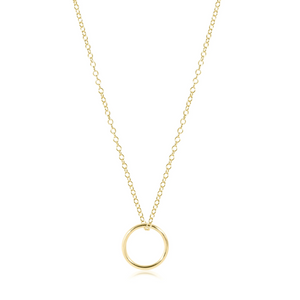 16” Necklace Gold - Halo Gold Charm