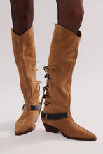 Load image into Gallery viewer, Back-Lace Sway Low Slouchy Boots
