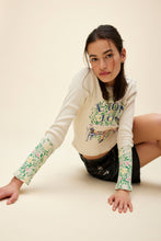 Load image into Gallery viewer, Elton John Floral Pointelle Long Sleeve Tee
