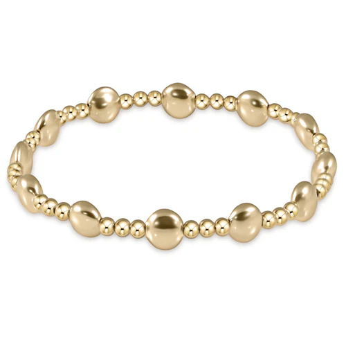 Honesty Gold Sincerity Pattern 6mm Bracelet