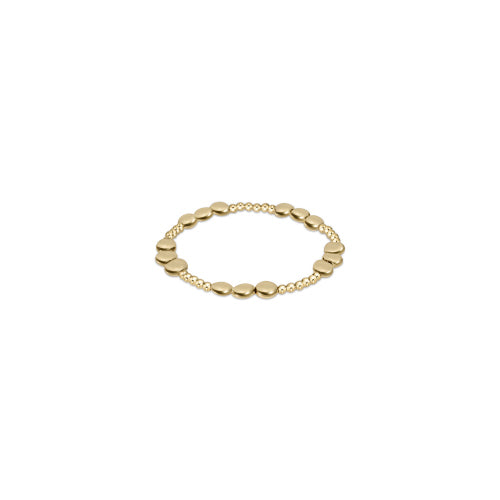 Honesty Joy Pattern 6mm Gold Bead Bracelet