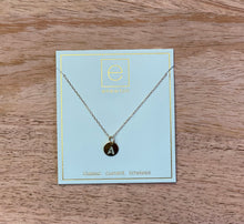 Load image into Gallery viewer, 16” Initial Respect Small Gold Disc Necklace
