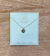 Load image into Gallery viewer, 16” Initial Respect Small Gold Disc Necklace
