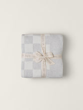 Load image into Gallery viewer, CozyChic Cotton Checkered Throw in Gray/Cream
