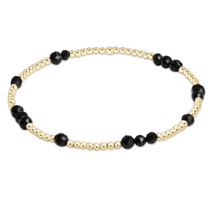 Hope Unwritten Gemstone Bracelet in Faceted Onyx - Extends