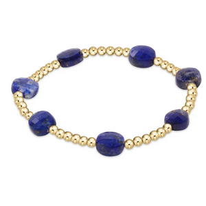 Admire Gold 3mm Bracelet in Lapis - Extends