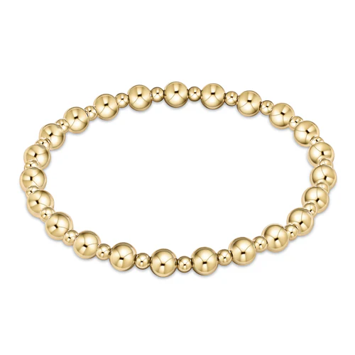 Classic Grateful Pattern 6mm Bracelet in Gold - Extends