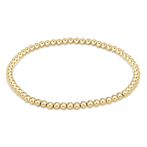 Classic Gold 3mm Bead Bracelet - Extends