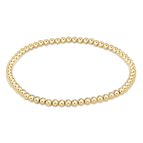 Classic Gold 3mm Bead Bracelet - Extends