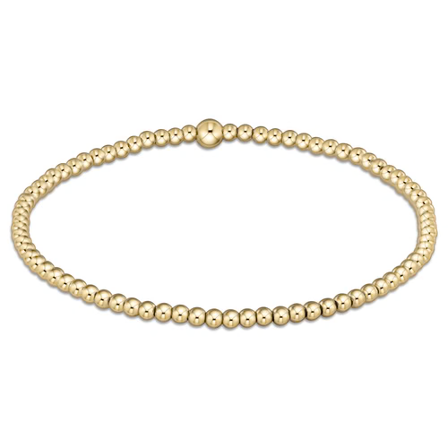 Classic Gold 2.5mm Bead Bracelet - Extends