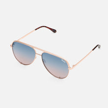 Load image into Gallery viewer, High Key Sunglasses in Rose Gold &amp; Gold Lavender Lens
