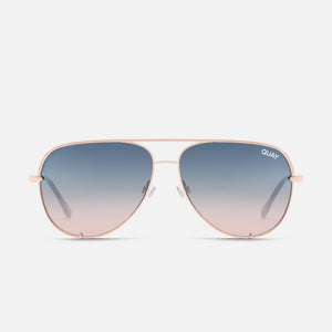 High Key Sunglasses in Rose Gold & Gold Lavender Lens