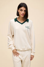 Load image into Gallery viewer, That’s Your Cue Polo Sweatshirt in Dirty White
