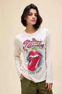 Rolling Stones 1972 L/S Crew in Dirty White