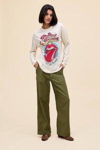 Rolling Stones 1972 L/S Crew in Dirty White