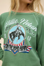 Load image into Gallery viewer, Willie Nelson 1980 Cowboy Raglan Thermal in Stone Green
