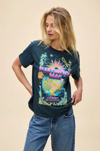 Fleetwood Mac Celestial Bouquet BF Tee in Vintage Black