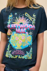 Fleetwood Mac Celestial Bouquet BF Tee in Vintage Black