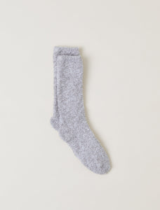 Cozy Chic Heathered Socks in Oyster-White