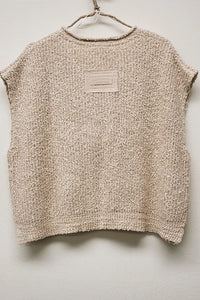 Patch Sleeveless Sweater